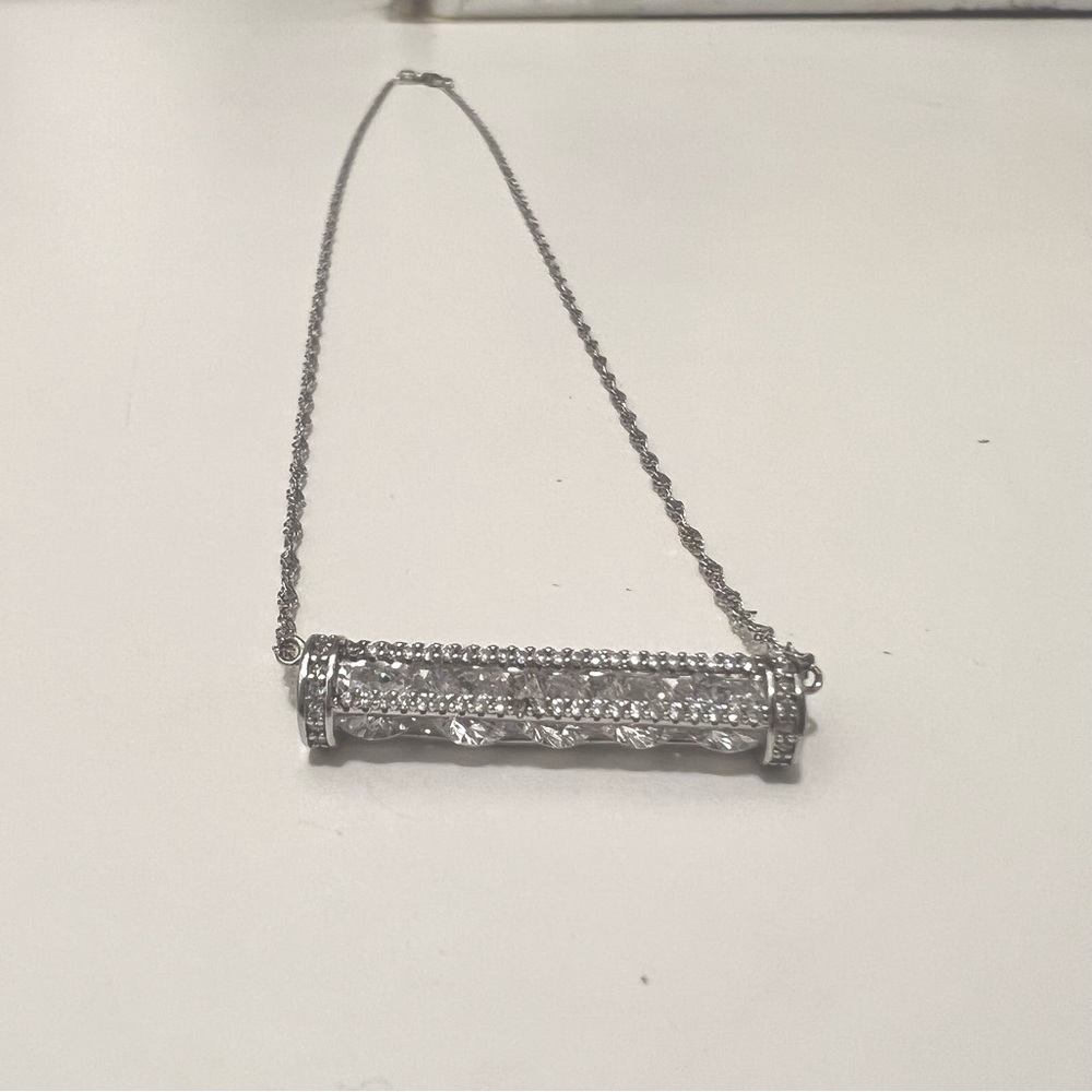 Sterling Silver Crystal Necklace